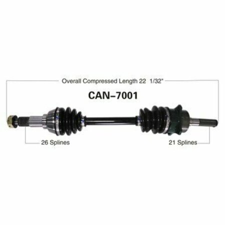 WIDE OPEN OE Replacement CV Axle for CAN AM FRONT OUTLANDER/RENEGADE CAN-7001
